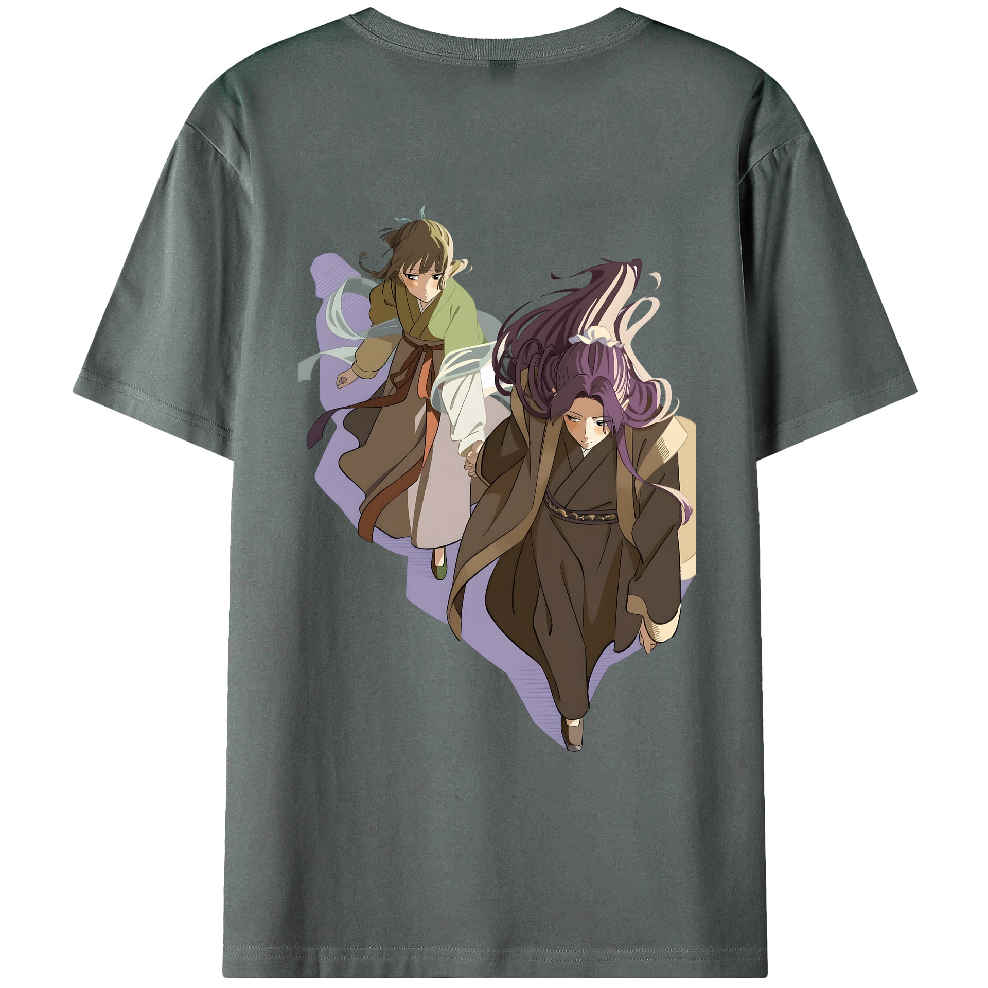 （画像用） 薬屋のひとりごと The Apothecary Diaries 綿100％ メンズ半袖Tシャツ（バックプリント） 通気性